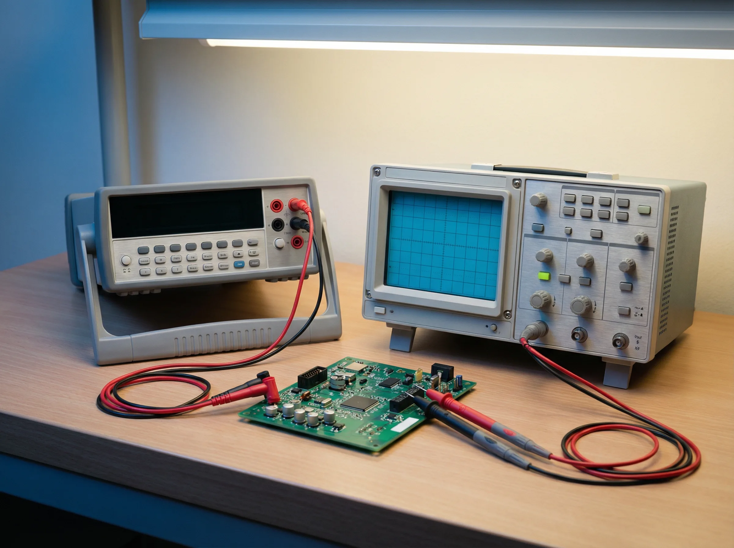 Измерения мультиметром и работа с осциллографом, 800x600