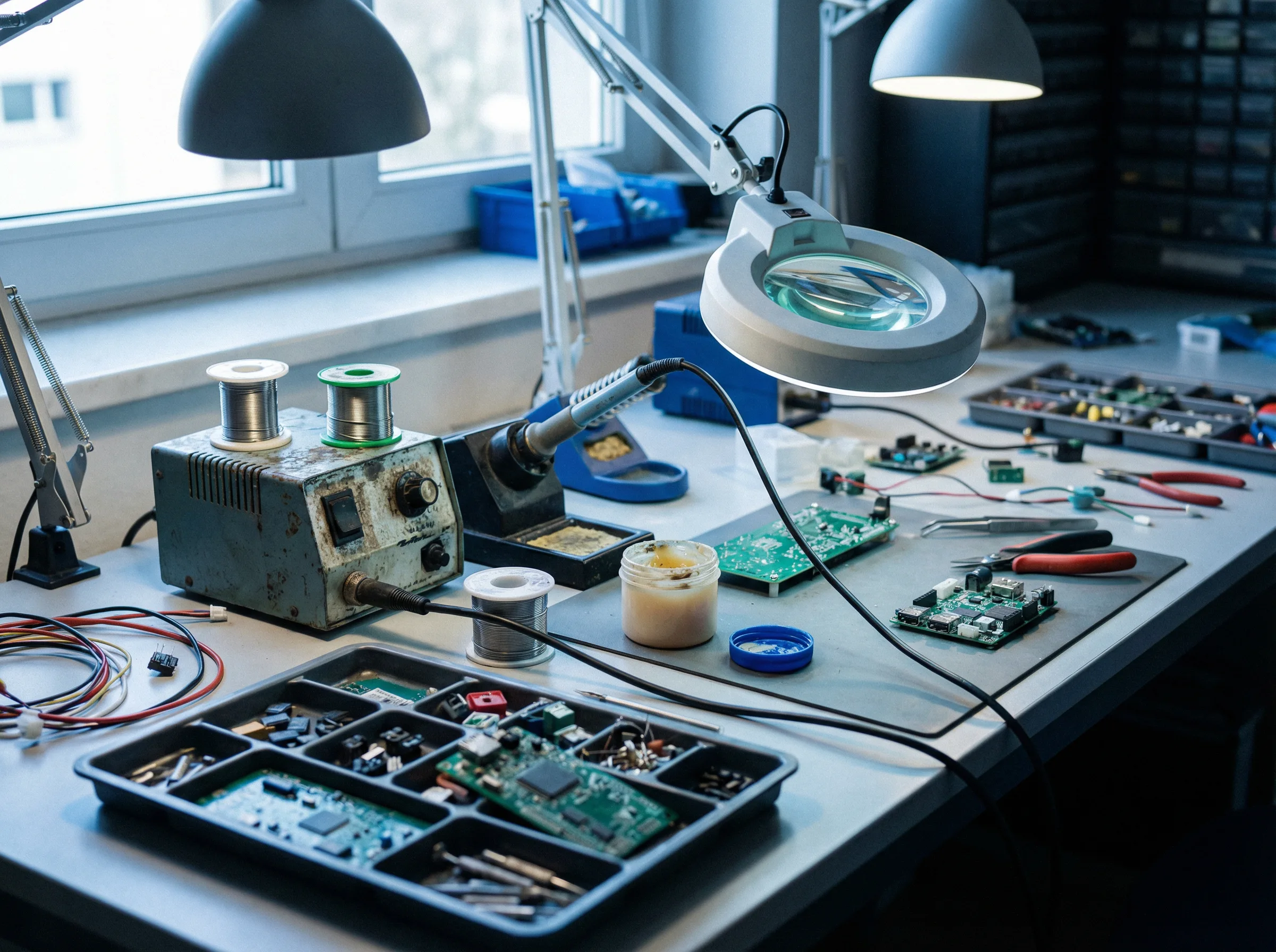 Рабочее место для пайки и сборки электронных устройств, 800x600